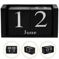 Decorative Desk Calendar 2025 Wooden Block Elegant Desktop 2024 Household Table Office