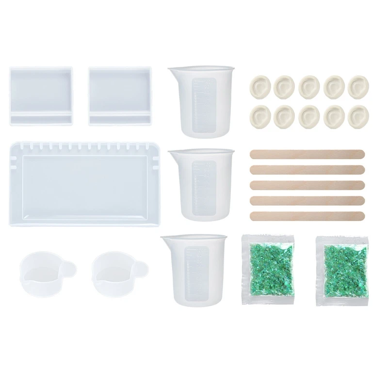 

91AC 1 Set Necklace Storage Display Stand Epoxy Resin Mold Handmade Ornaments Silicone Mould DIY Crafts Home Decorations Mold