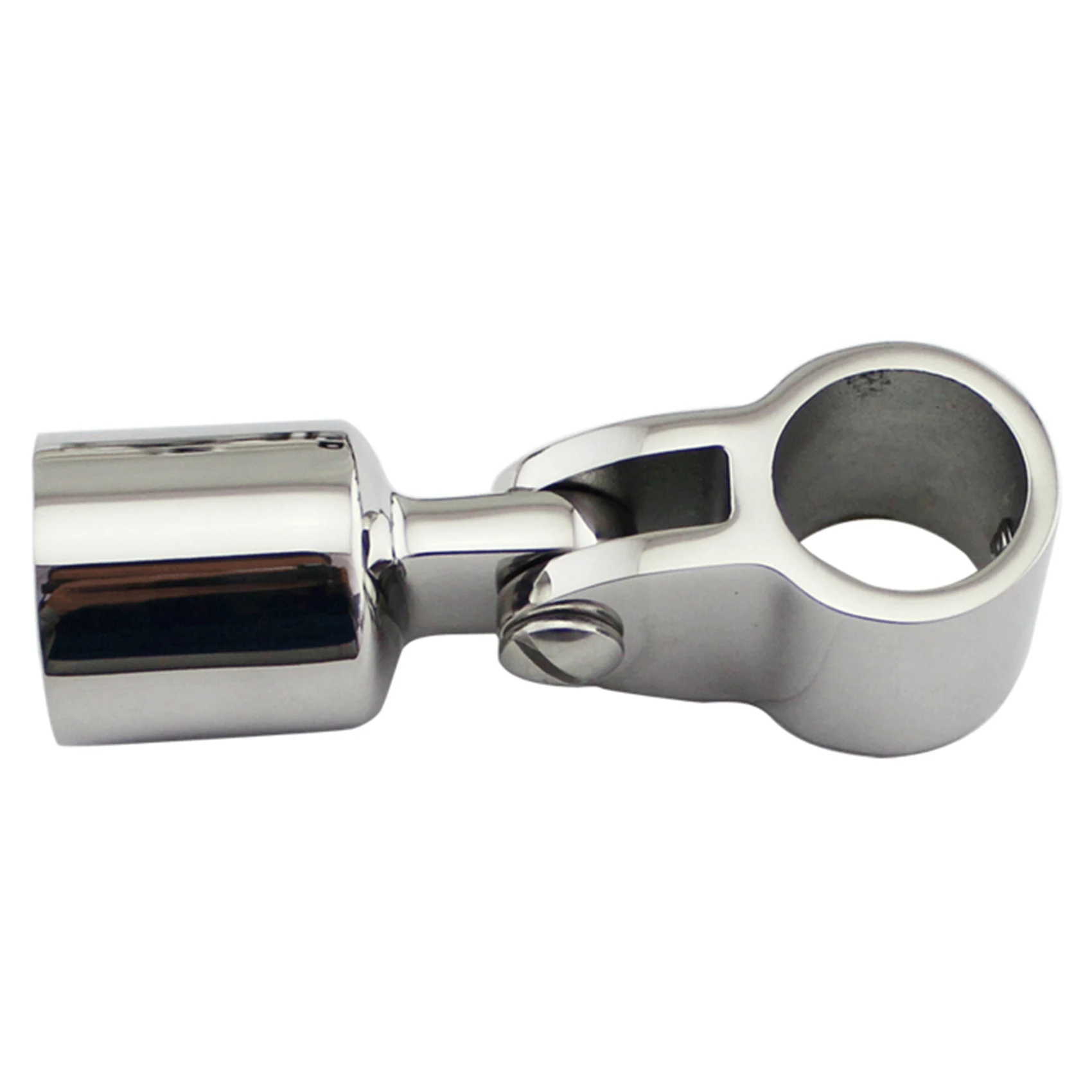 L68ASingle Screw 316 Stainless Steel 20mm Eye End Cap Bimini Top Hardware Marine Boat Yacht External Eye End Canopy Tube End
