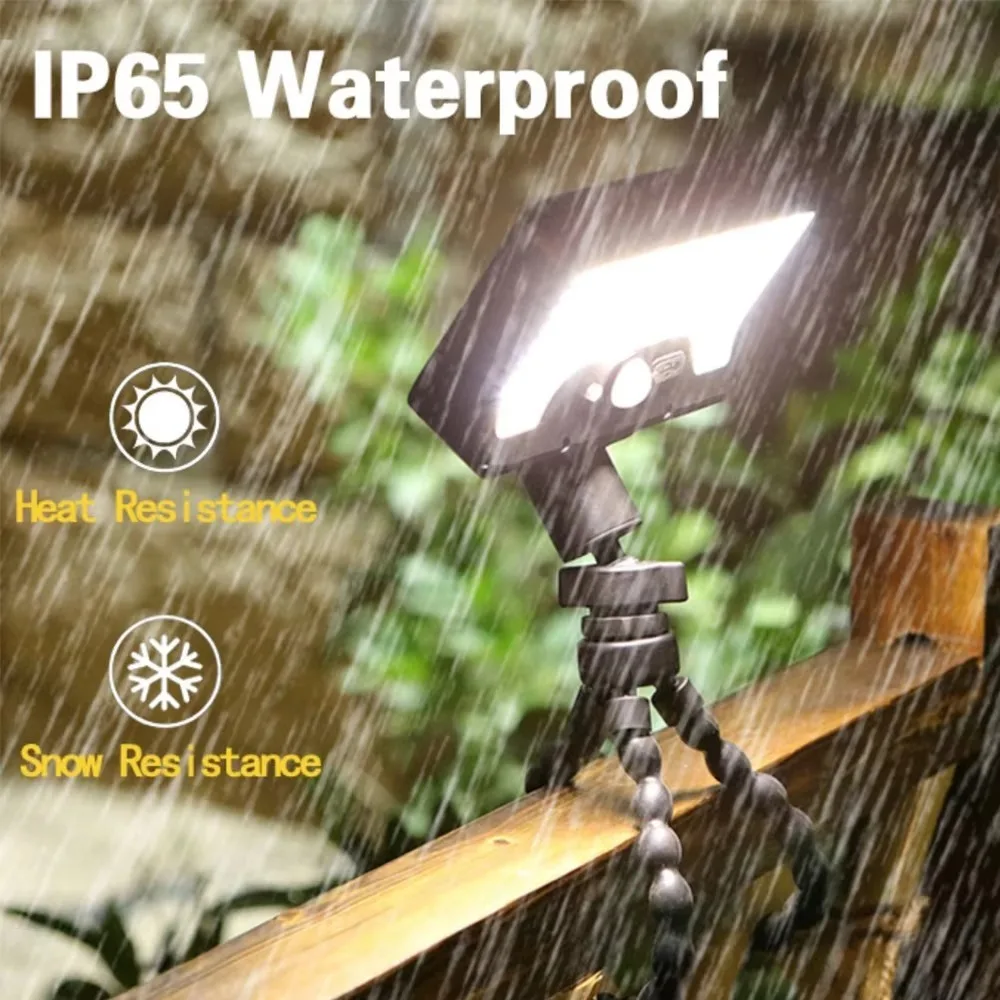 

92LED солнечный прожектор, водонепроницаемый гибкий штатив-осьминог, зажим для светильника, защитные фонари, зажим, портативная лампа для забора, кемпинга, патио