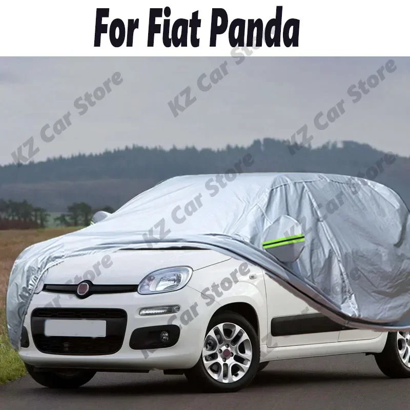 Waterproof Car Cover For Fiat Panda Auto Outdoor Anti-UV Sun Shade Rain Snow Scratch Resistant Cover
