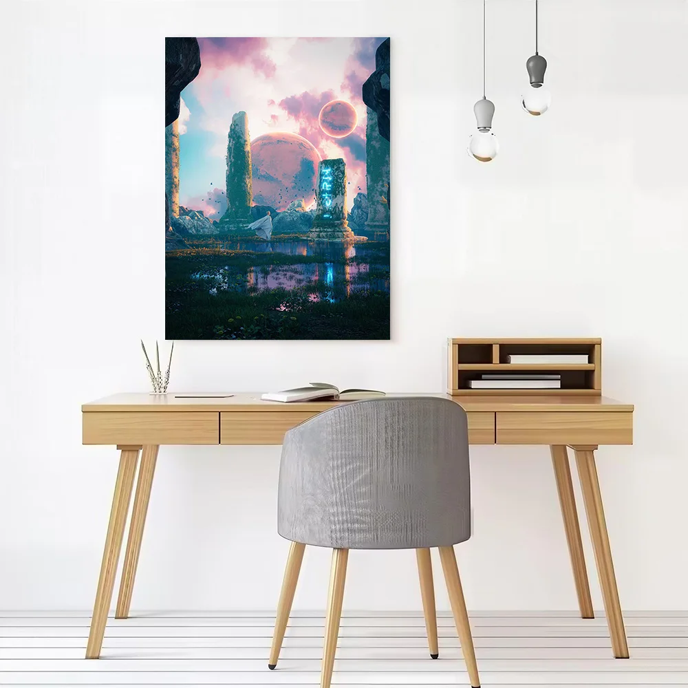 Ruins Of Caelum Canvas Poster Customizable Pictures Wall Art Canvas Painting for Room Decorations Aesthetic Decoration Wand Deko