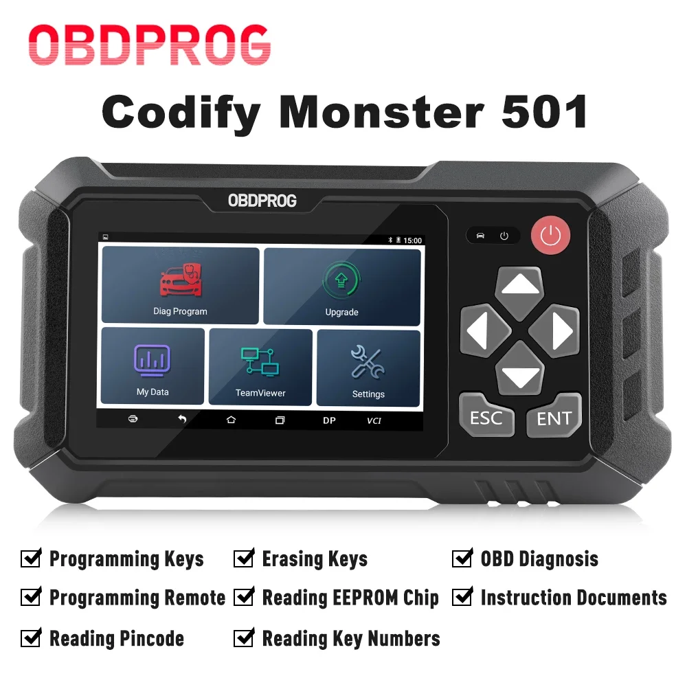 

OBDPROG 501 Automotive Key Programming Tools Add Keys Matching Remote OBD2 Car Diagnostic ToolImmobilizer Pin Code Reader