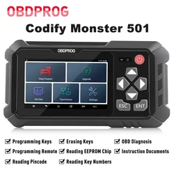 OBDPROG 501 Automotive Key Programming Tools Add Keys Matching Remote OBD2 Car Diagnostic ToolImmobilizer Pin Code Reader