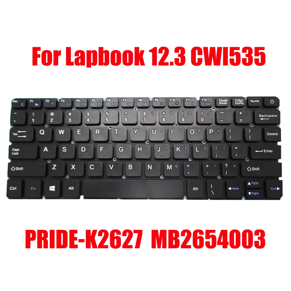 Laptop Keyboard For Chuwi 12.3 CWI535 For Lapbook 12.3 CWI535 PRIDE-K2627 MB2654003 English US Black Without Frame New