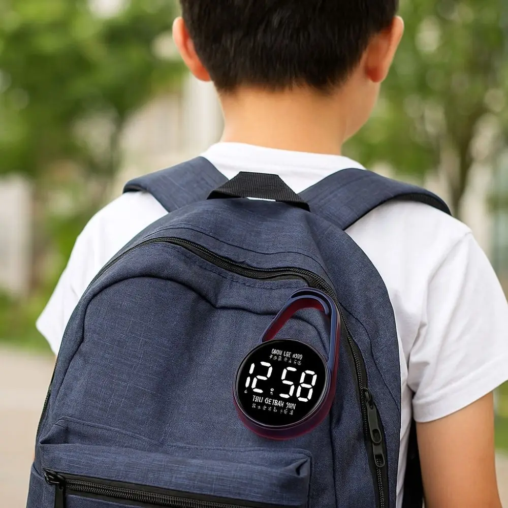 Elektronische LED-Hängeuhr, tragbare Digitalanzeige, Taschenuhr, Taschenuhr im Taschenstil, wasserdicht, leuchtende Taschenuhr