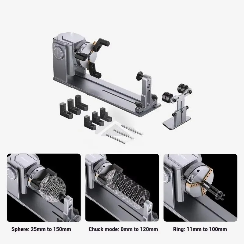 Multi functional 4-in-1 accessory for carving circular objects