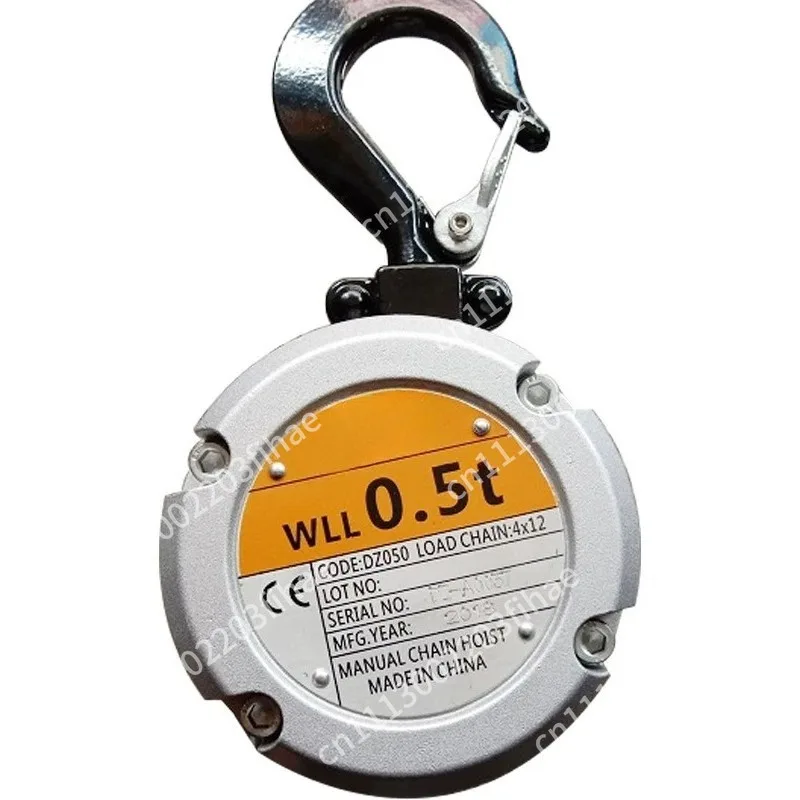 Chain hoist 0.25t half ton small manual hoist aluminum alloy inverted chain lifting hoist