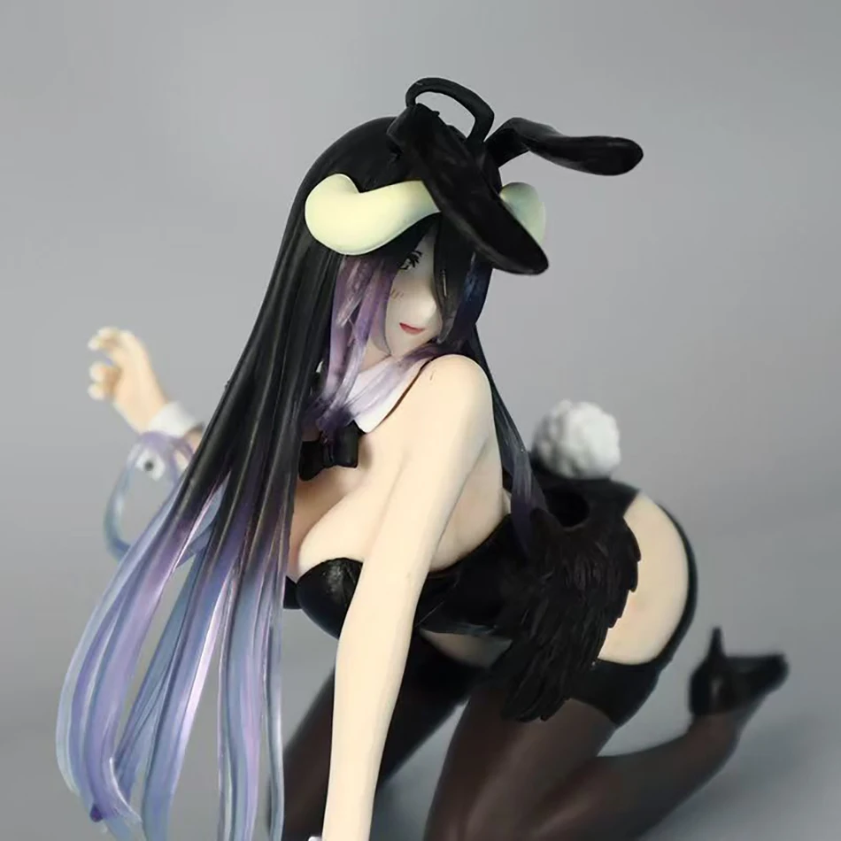 12cm Hentai Figure OVERLORD Anime Figure Bunny Girl Swimsuit Albedo Noodle Stopper Figurine Action Figure Collection Gift Toys