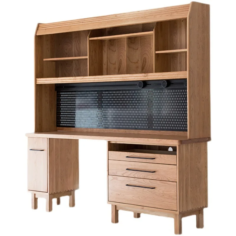 Nordischer Esszimmer-Seitenschrank aus massivem Holz, integriert an der Wand, Hochschrank, Weinschrank, Wohnzimmer, Spind, Aufbewahrung