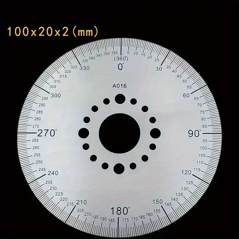 1PC 100mm Dial Protractor Graduated Circle Disk Outer Diameter for Machine Tool Measurement