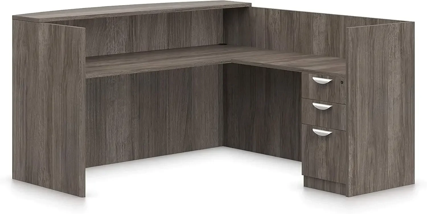 

Offices To Go L Shaped Reception Desk W/Drawers W/Transaction Top 71" W X 30" D X 42" H Reception Return