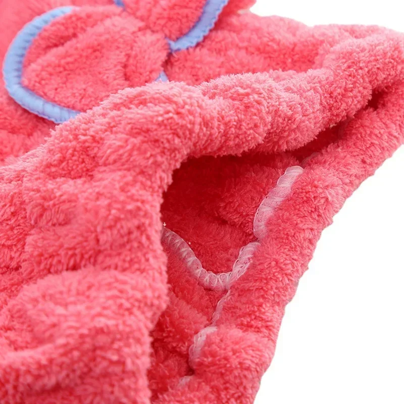 1pc Microfibre Bowknot Wrap Towel Quick Hair Drying Bath Towels Spa Bowknot Wrap Towel Hat Cap for Bathroom Accessories