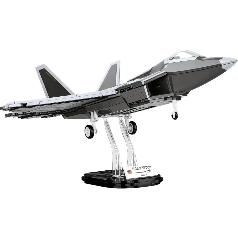Serie militar COBI Lockheed F-22 Raptor en diseño monocromático
