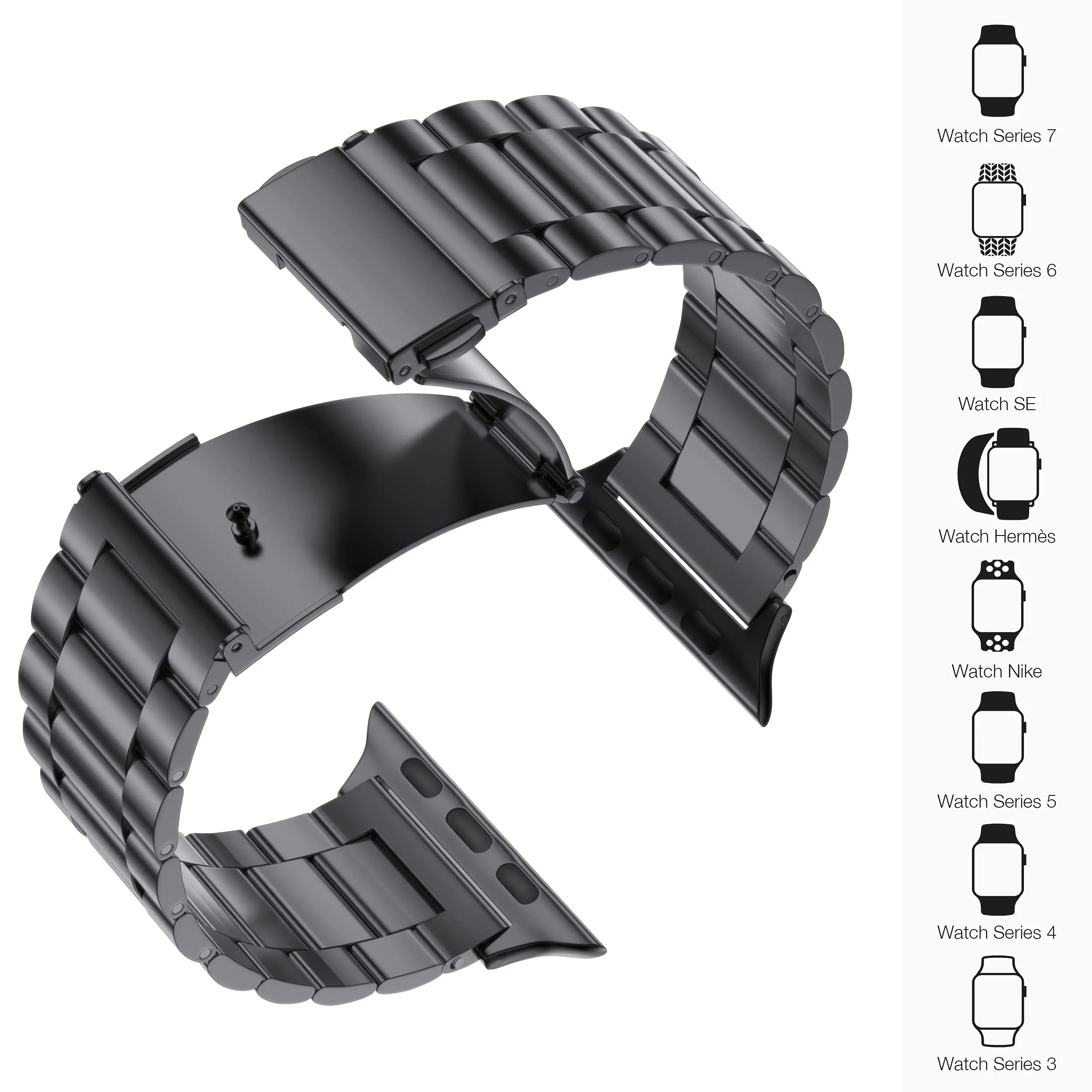 Klassieke Metalen Band Voor Apple Watch Serie 8 7 6 Se 5 45Mm 41Mm 40Mm 44Mm Roestvrij Stalen Band Voor Iwatch Ultra 49Mm 42Mm Correa