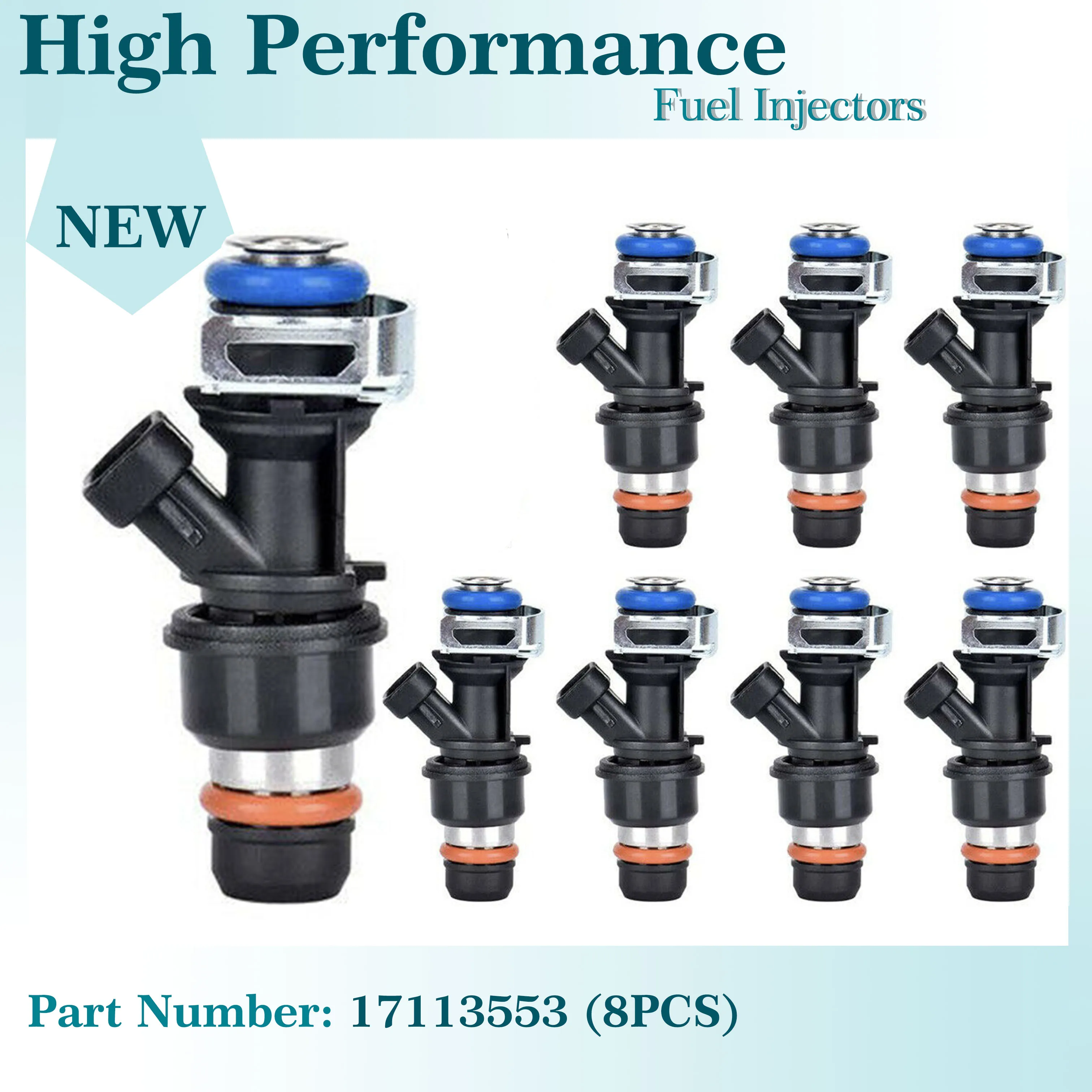 17113553 Fuel Injector Nozzle  17114502 FOR CHEVROLET AVALANCHE EXPRESS SILVERADO SSR SUBURBAN TAHOE TRAILBLAZER 8pcs/Set