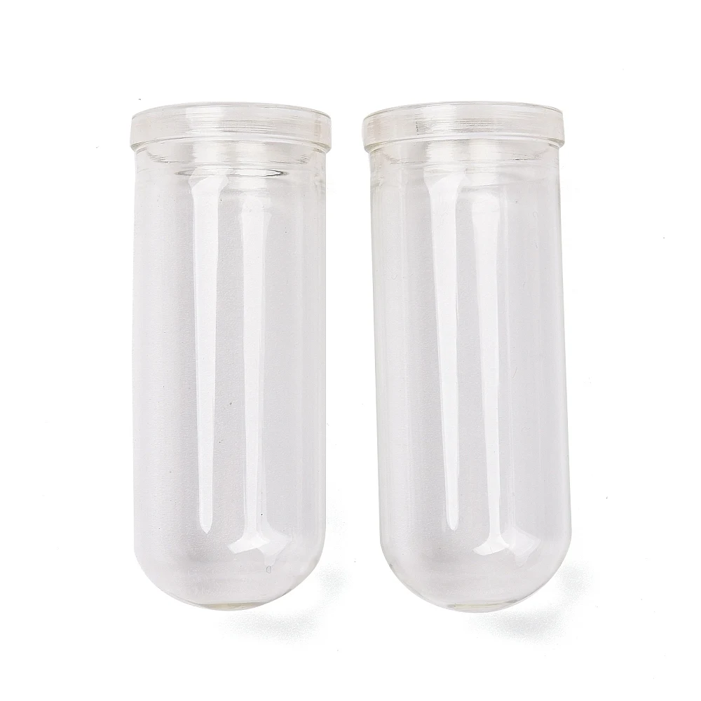 100pcs Glass Dome Cloche with Cork Base, Clear Bell Jar for Dried Flowers Display, Dollhouse Miniature, Terrarium Craft