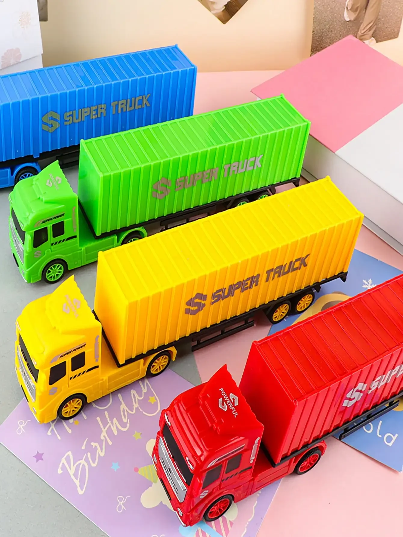 Kids Toy Engineering Semi‑Trailer Truck, Detachable Container Sliding Tractor Truck Plastic Model Vehicle Toy, Durable Construction Play Truck, Interactive Pretend‑Play Toy, Fun Construction‑Theme Game Set, Perfect Christmas Holiday Gift for Boys Girls
