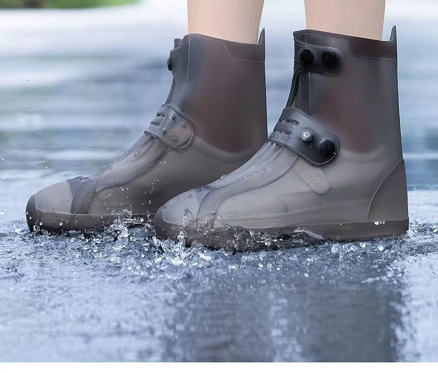 Gummi-Überschuhe für Erwachsene für den Außenbereich, wasserdichte Silikon-Überschuhe, Regentag-Schuhüberzug, wiederverwendbare rutschfeste Regenstiefel – Detail 8