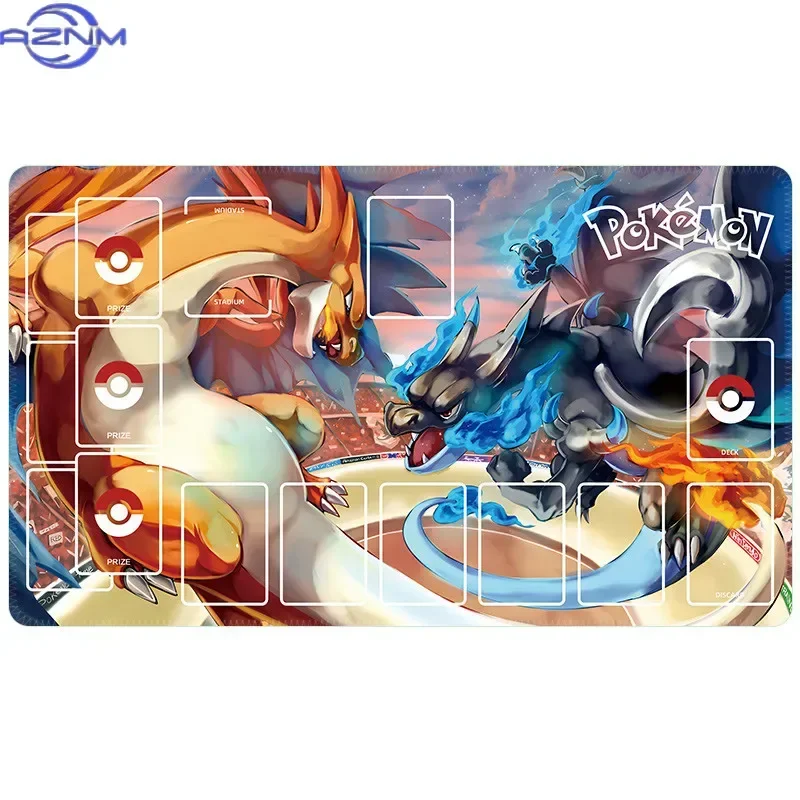 Anime Pokemon GAME P Dedicated Card Playmat Battle Against Kyogre Rayquaza Lunala Collection Gifts Toys