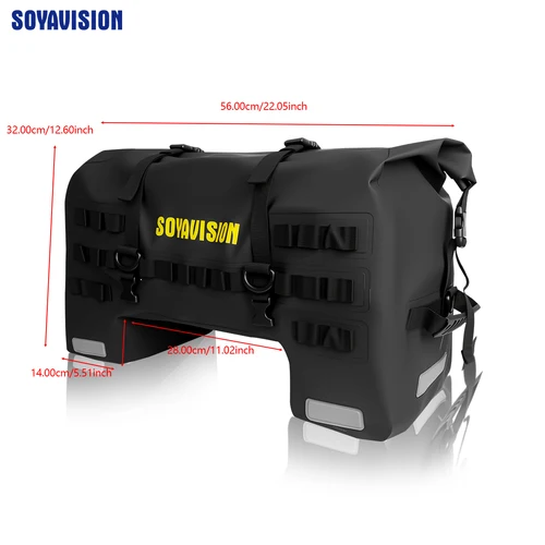 Imagen 2 del producto SOYAVISION 20L 50L 70L 80L 100L bolsa trasera impermeable para motocicleta bolsa de equipaje de viaje al aire libre bolsa de asiento para motocicleta