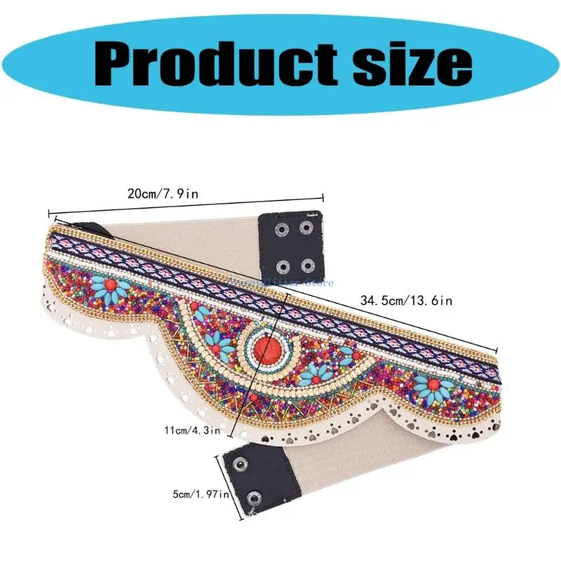 652b biji beraneka warna manik -manik cincher cincher tangan bohemian perhiasan yang dapat disesuaikan panjang untuk pesta dan