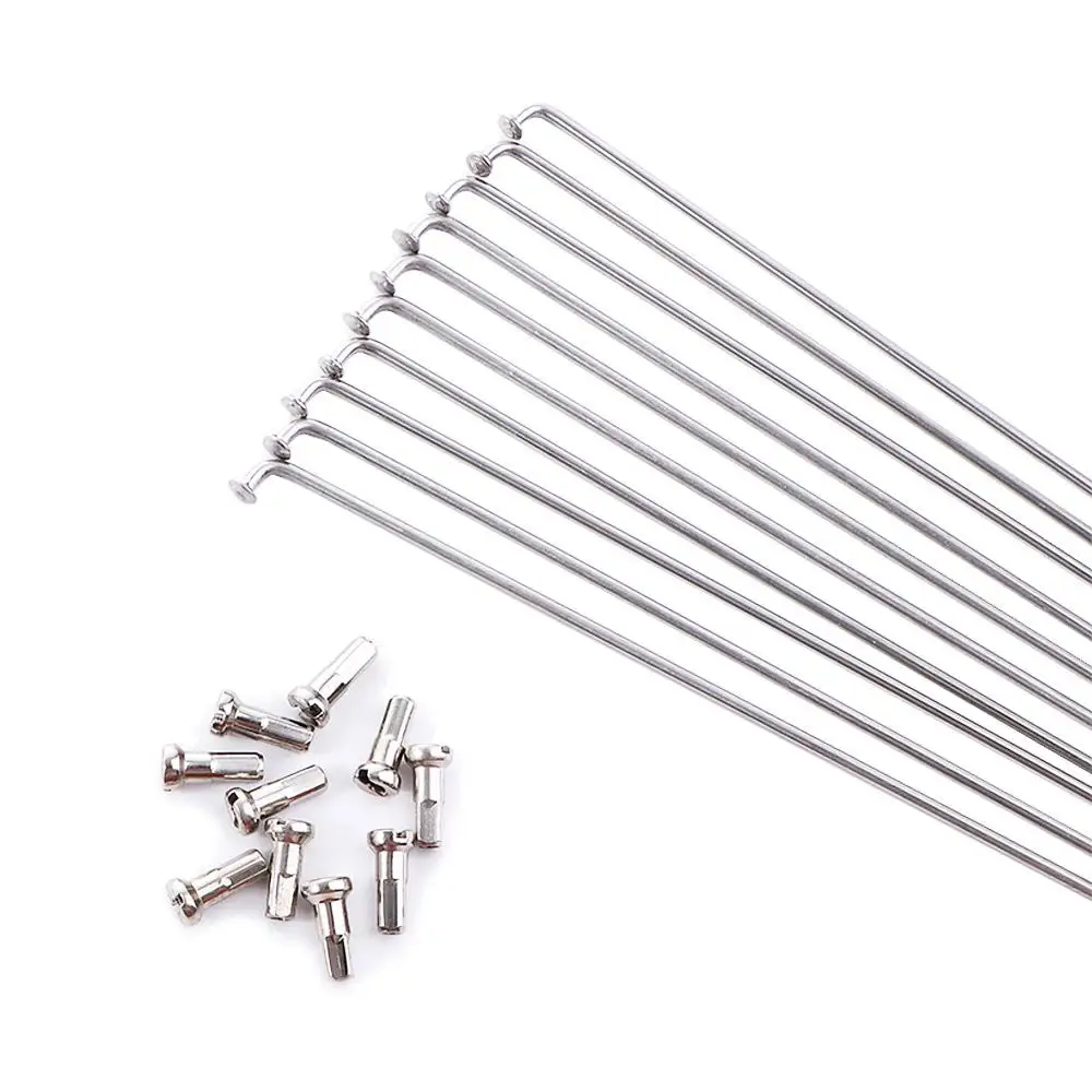 

High Strength Flexible 700C Wheels Road Bike 26inch Mountain Bike Bicycle Spokes Spokes Nipples Cycle Spokes Stainless Steel
