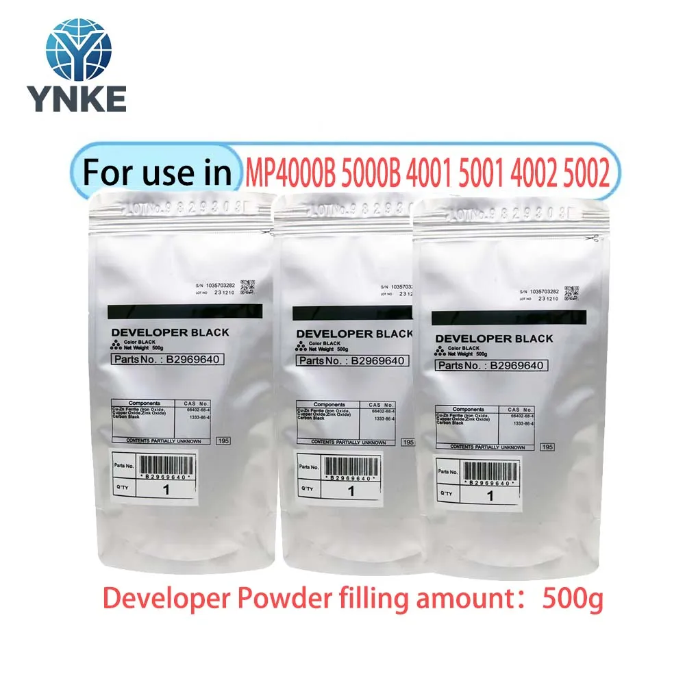 500g MP4002 Developer For Ricoh MP4000B 5000B MP4001 MP5001 MP4002 MP5002 Import Developer Powder OEM Original Packaging Carrier