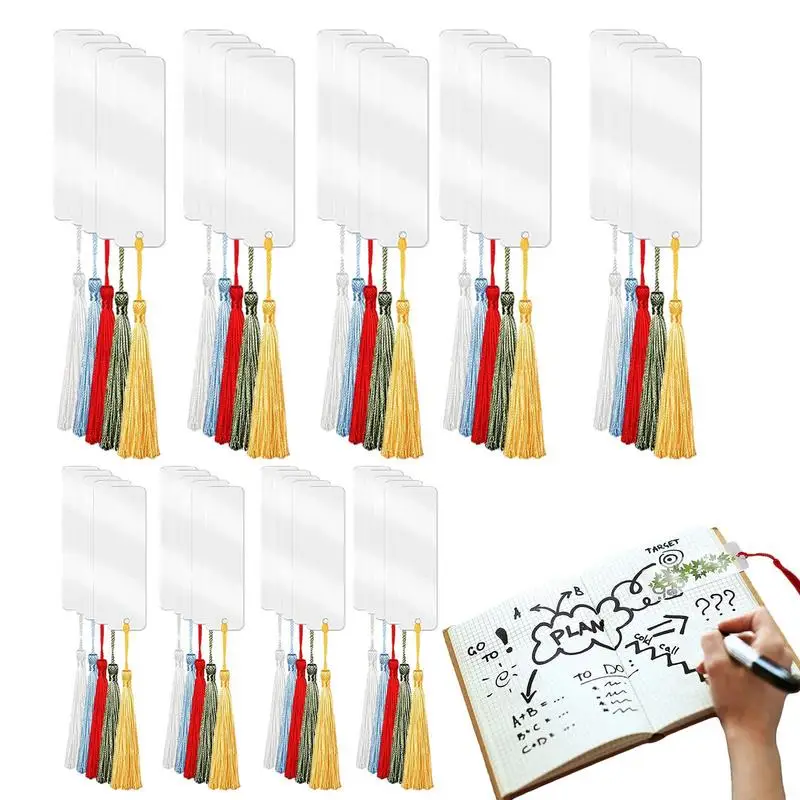 

Acrylic Bookmark Craft Rectangle Craft Transparent Book Marks Exquisite And Stylish Tags For Students Book Lovers And Teachers