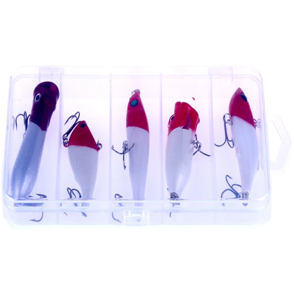 

5pcs Fishing Baits Set Lures Freshwater Sea Tackle Creative Shape Bait Reusable Durable For Carp Bass Angling Equipment