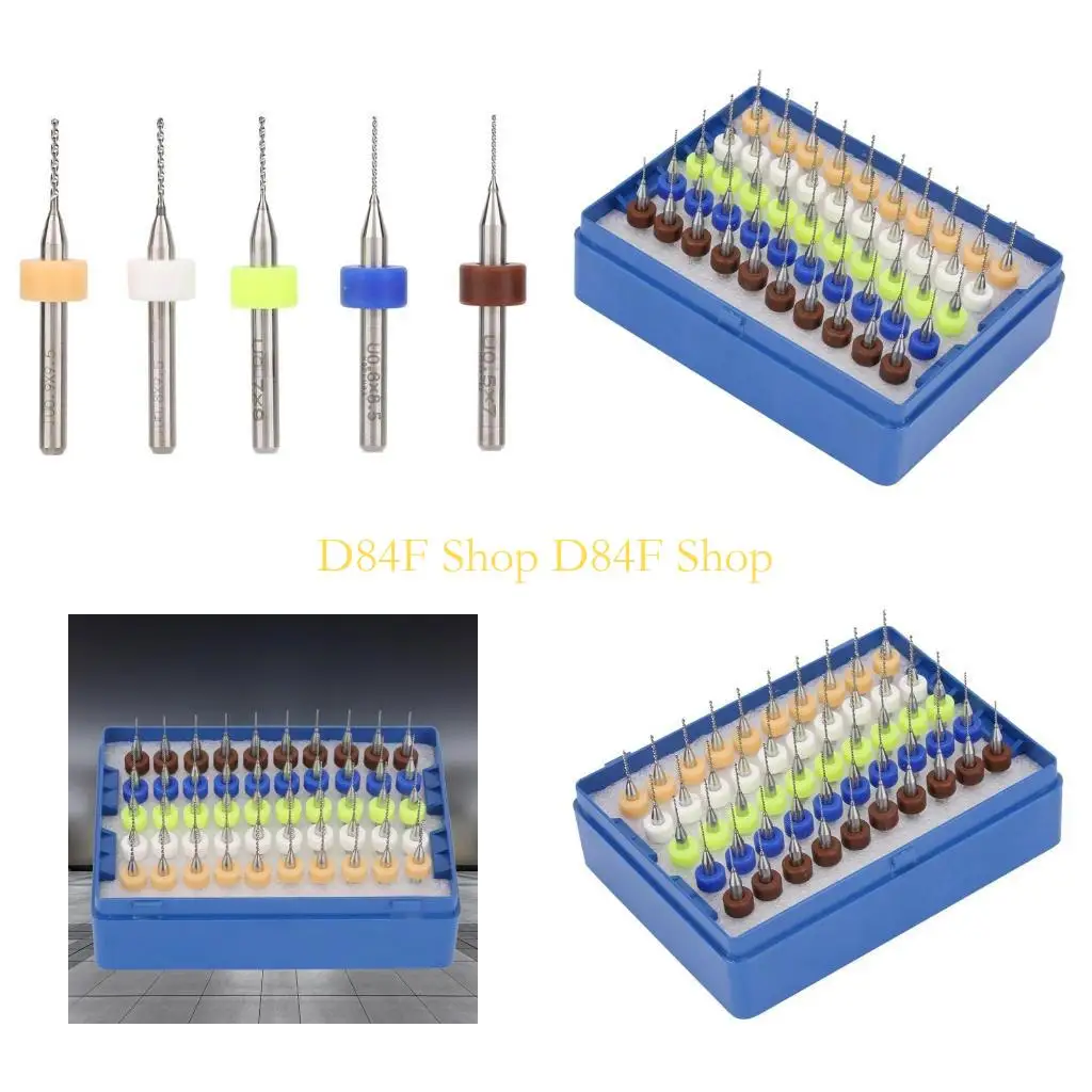 

D84F 50x Print Circuit Board Drill Bits Micro Drill Bits Twist Drill
