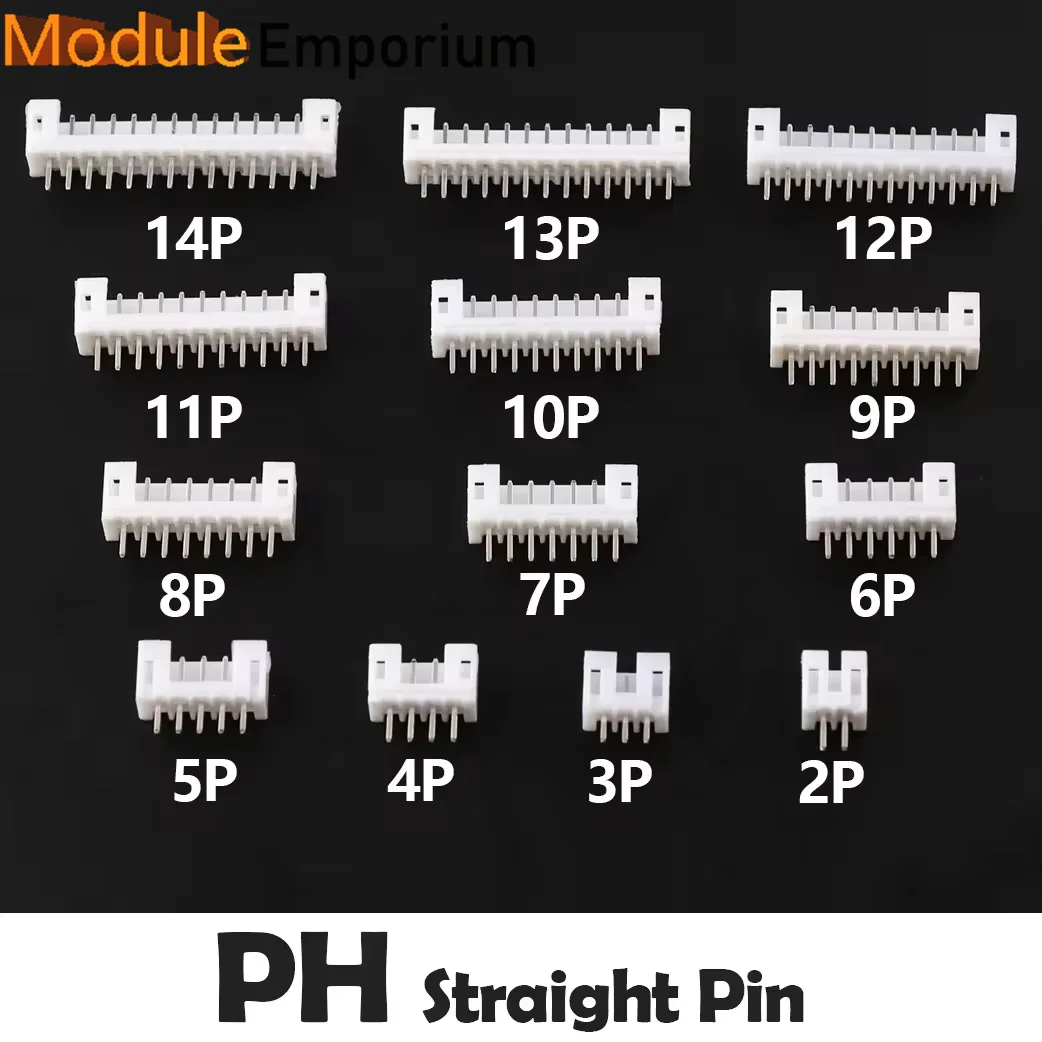 Molex housing Terminali JST spina maschio guscio in plastica + connettore femmina presa PH2.0 2P 3P 4P 5 P 6P 7P 8P 9P 10P 12P