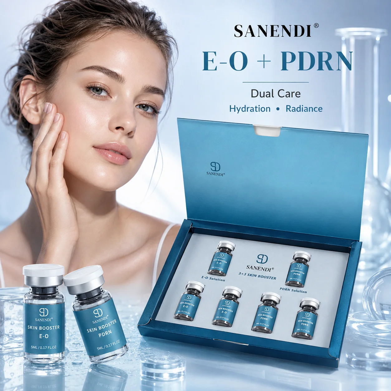 SANENDI PDRN Serum EXOSE NAD Collagen Face Care Hydration Smoothing liquid Solution Essence Korean Skin Care Glow Skin Booster