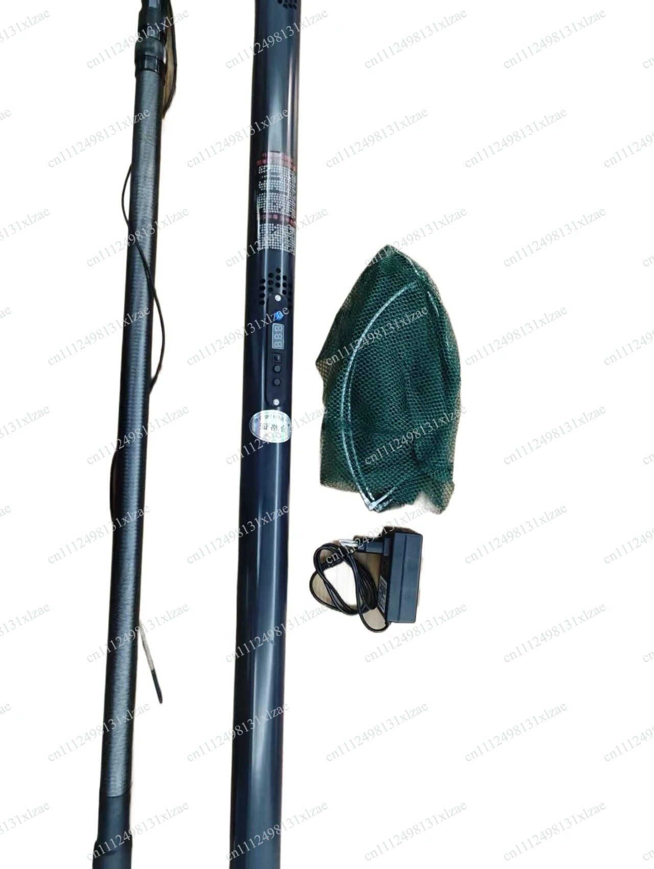 9000W Rechargeable Electric Fishing Net - 4.2m Foldable Ultra-Light Aluminum Alloy Auto Telescopic Hand Tool