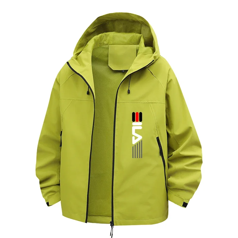 

New Autumn men's windproof jacket, fashionable zipper sports hoodie, outdoor cycling sportswear, youth casual clothing jacket