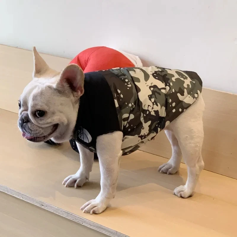 NONOR New Tide Brand The Dog FANS Warm Dog Camouflage Vest Down Jacket Pet Cotton Clothing for Small Medium Large Dog Costume