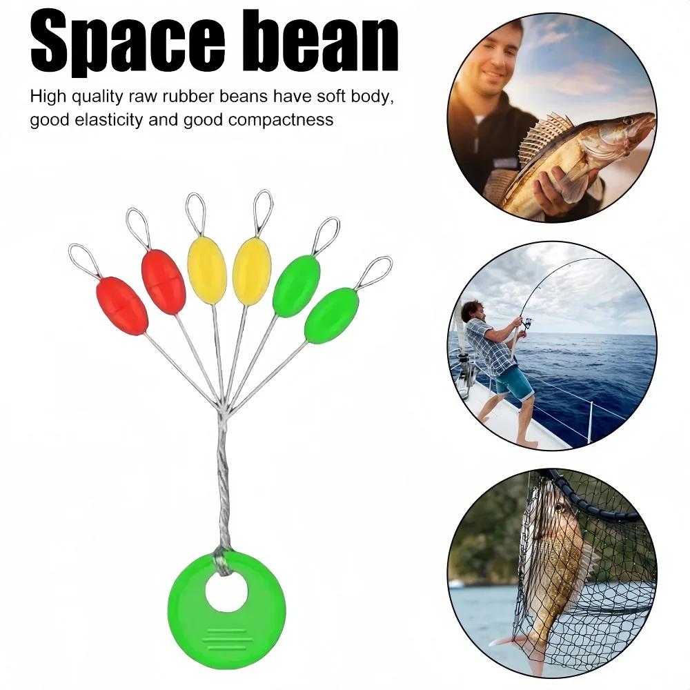 

100 Group Resistance Space Beans Stopper Not To Hurt The Line Vertical Beans Carp Fishing Tackle Accessories