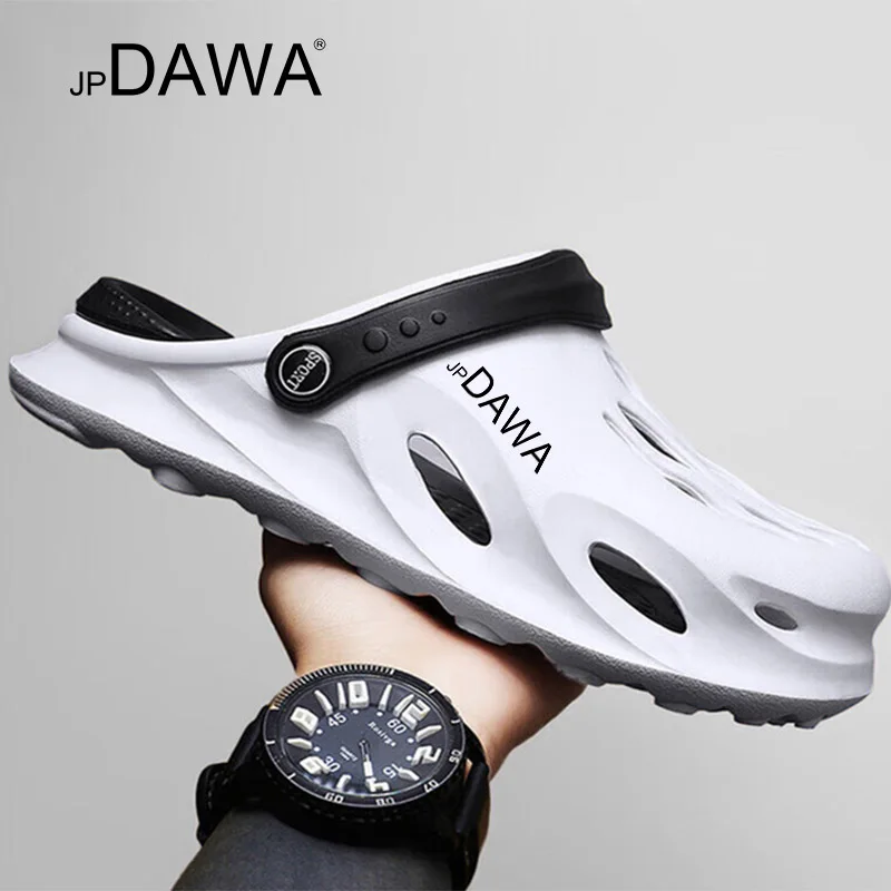 JP DAWA Men's Fishing Beach Sandals, Thick Soled Slippers, Flip Sole, Non Slip Toes, EVA Waterproof and Non Slip Sandals