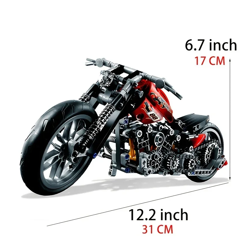 378pcs Motorcycle Model Educational Technic Building Block Toy For Boy