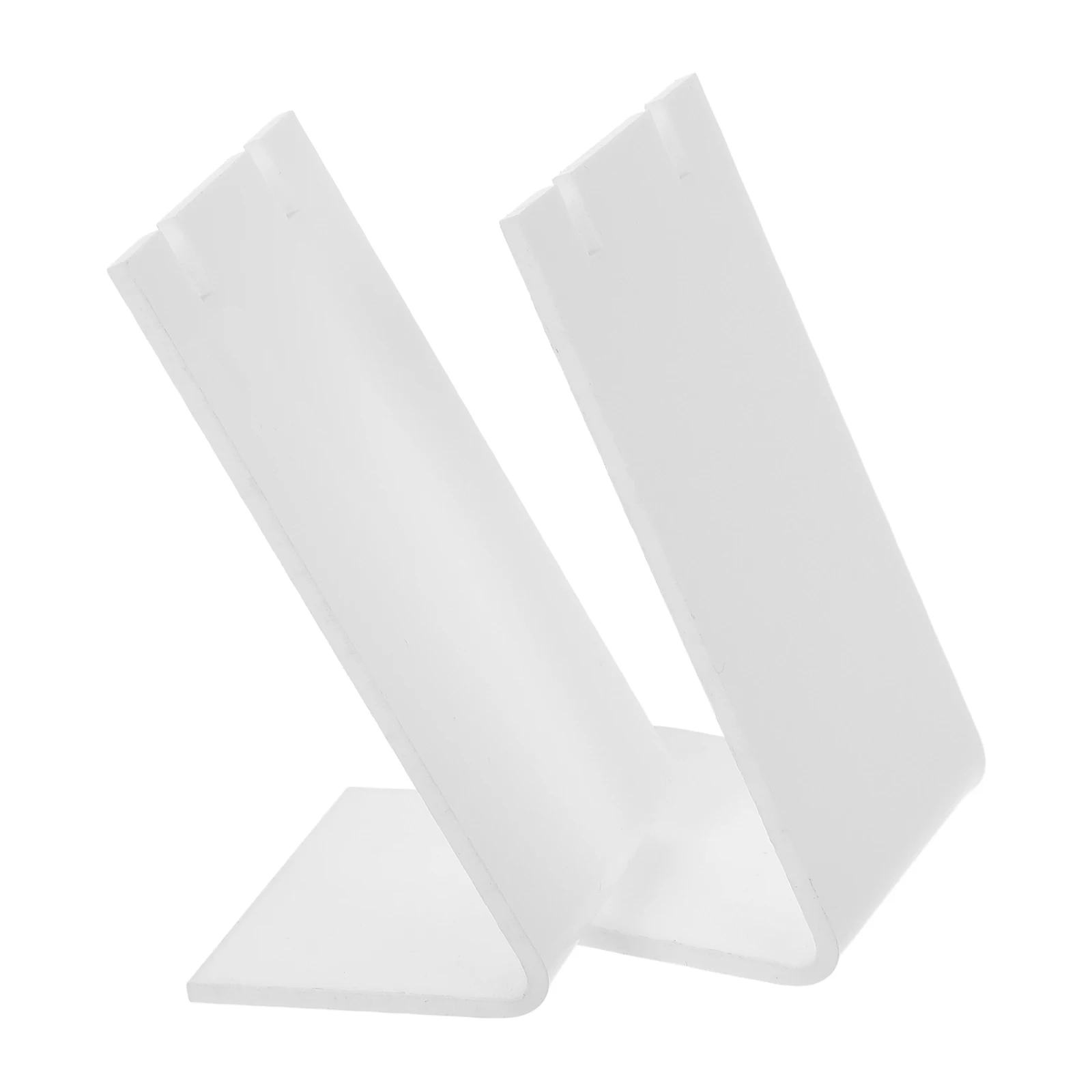 

2pcs L-shaped Display Stand Acrylic Jewelry Earring Holder Necklace Hanger Rack Material Spacesaving Design