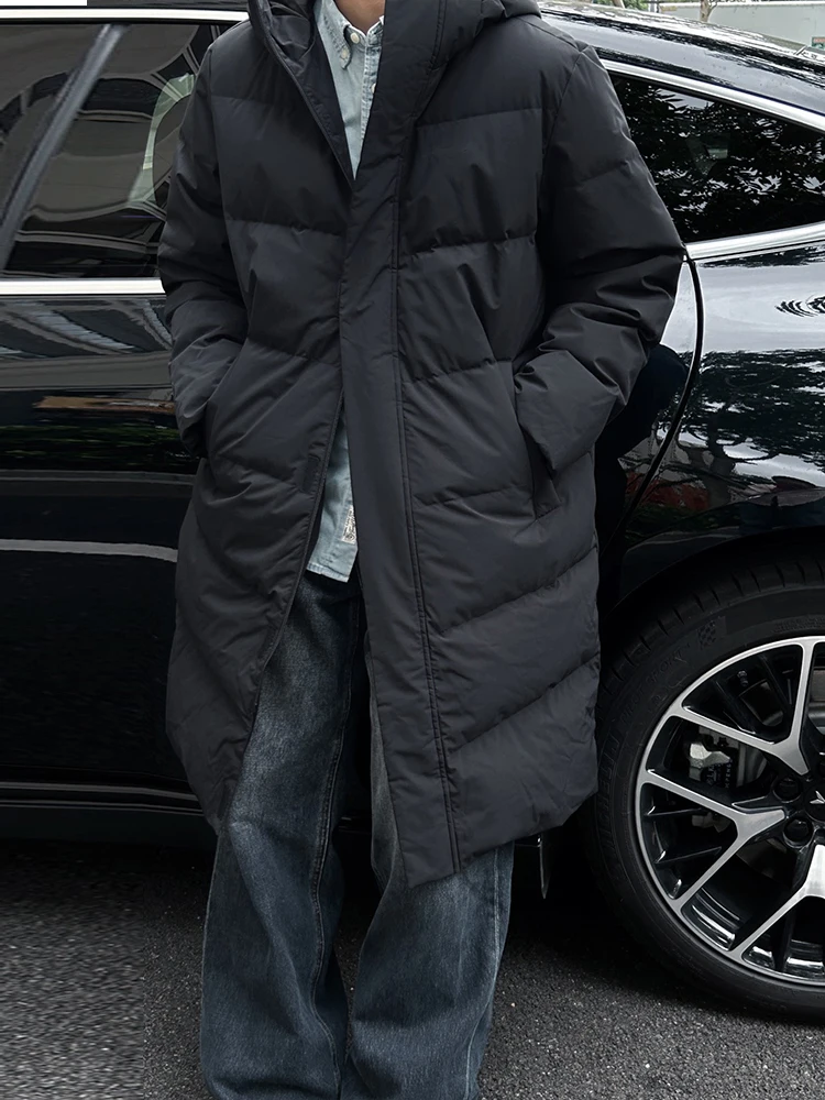 

Мужская утепленная зимняя куртка American Sle Long Black: стеганое пальто из премиального хлопка Cleanfit для молодежи, тренд сезона