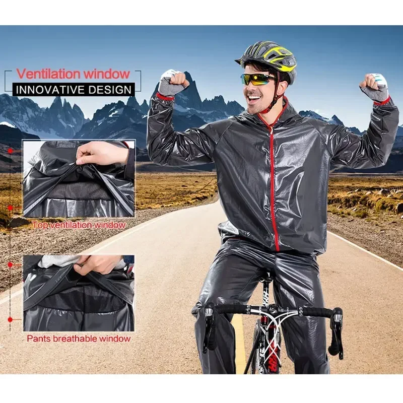 Unisex Waterproof Cycling Jersey Long Sleeve Raincoat Wind Rain Coat Windproof Bicycle Clothing MTB Men Women Bike Jacket