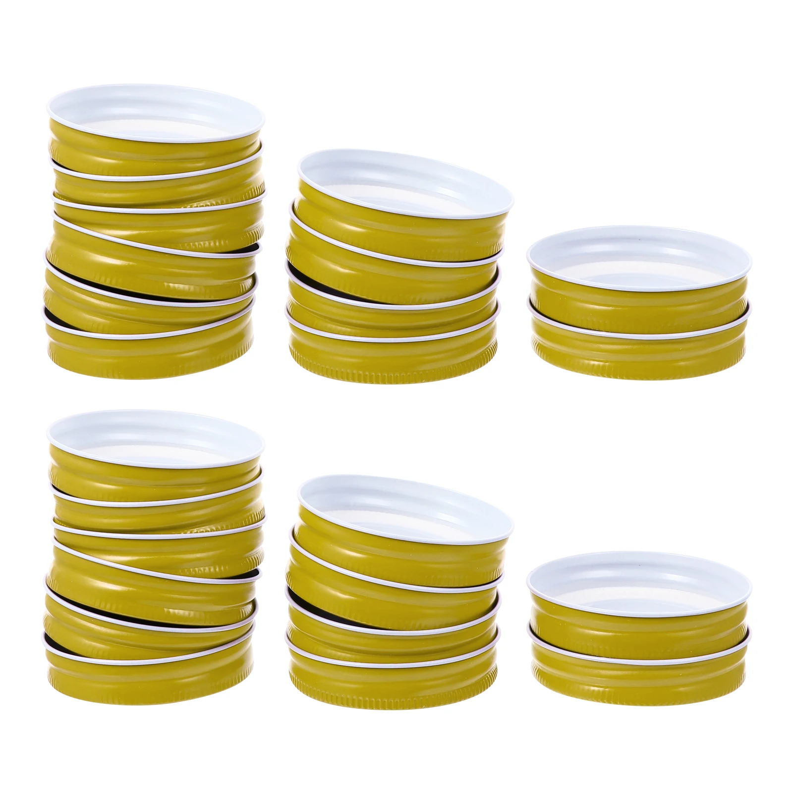 

12 Pcs Tinplate Lid Caps Solid with Cover Canning Lids Regular Golden Jar Replacement Black Metal Baby