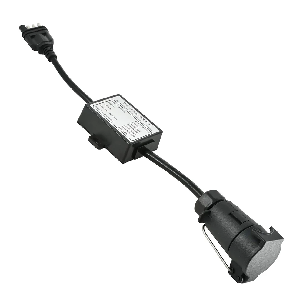 1Pc Portable Trailer Connector Accessories American 4-pin To European 7-pin Adapter Trailer Harness Connection Converter