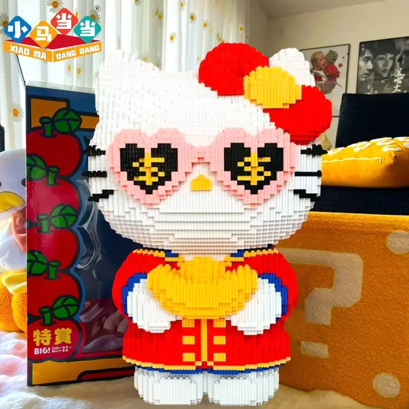 Giant Wealthy Cat Ornament, Building Block Assembly Toy Compatible with LEGO, Birthday Gift, Decor for Entrance Hall & Office - view 5