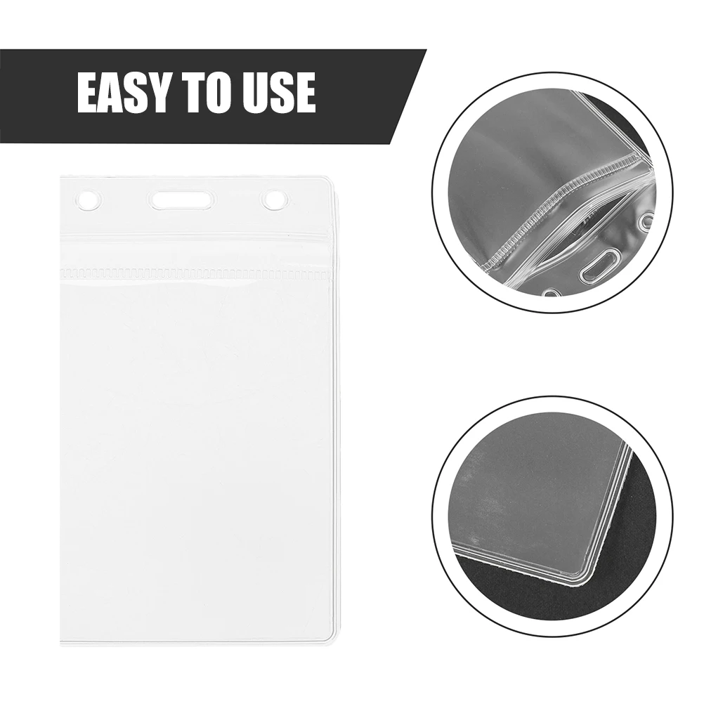 

6 шт. держатель для удостоверений личности ПВХ рукав для бейджа прозрачный пластиковый чехол для карт рабочие студенческие карты водонепроницаемый легкий удобный подарок для переноски