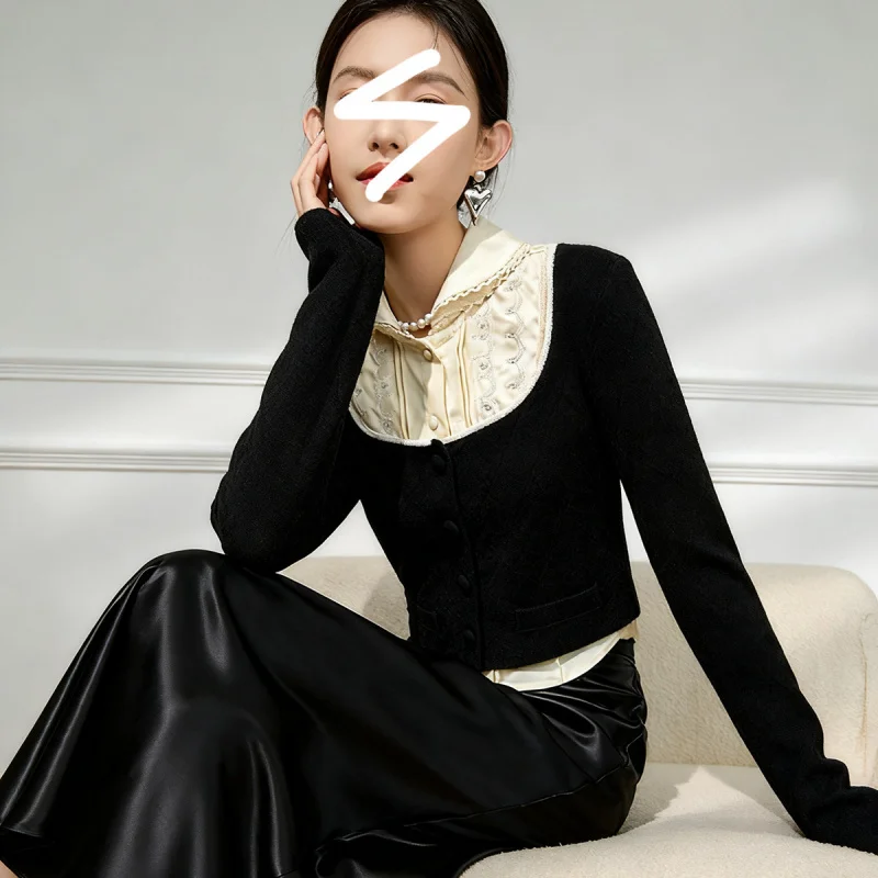 2026 Spring and Autumn New Style Three-Dimensional Floral Loose Knit Cardigan Sweater Coat Women 3