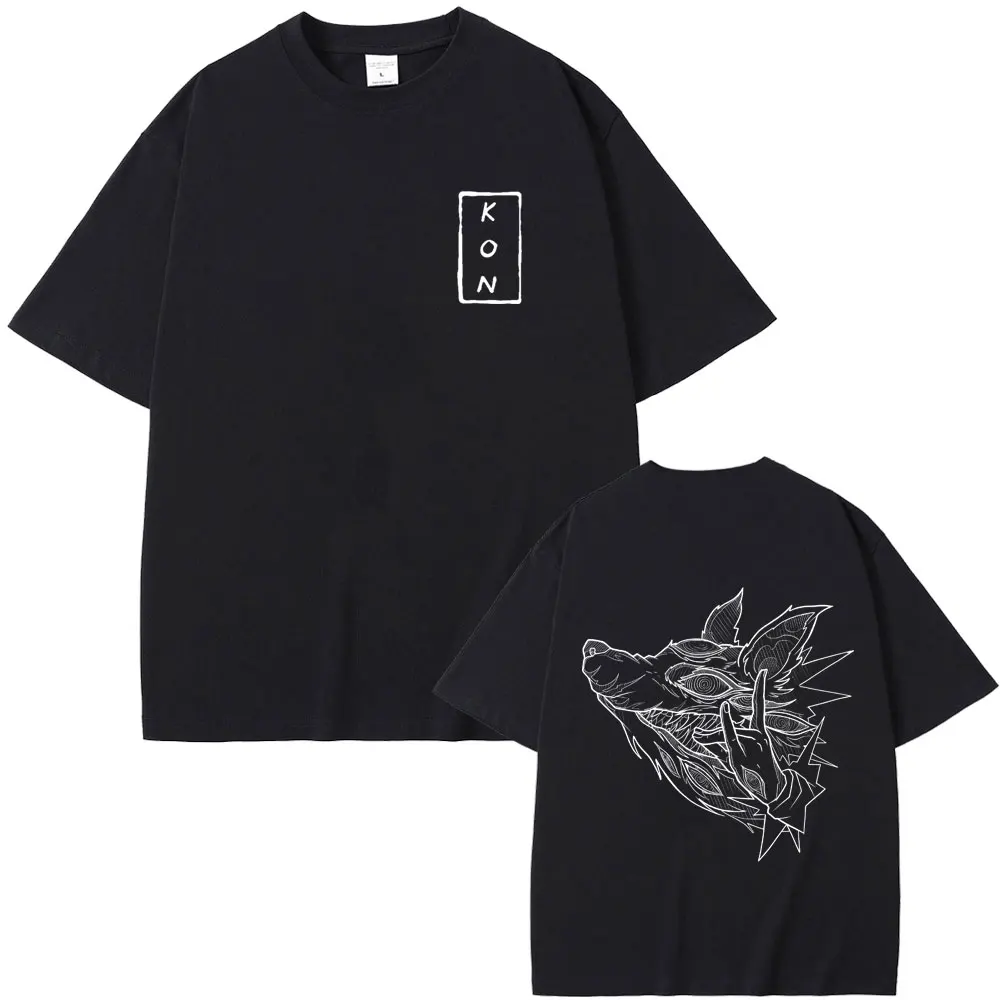 Japanese Anime Chainsaw Man Hayakawa Aki Summon Fox Devil Kon T-shirt Men Casual Cotton Vintage T Shirt Manga Crewneck Tshirt