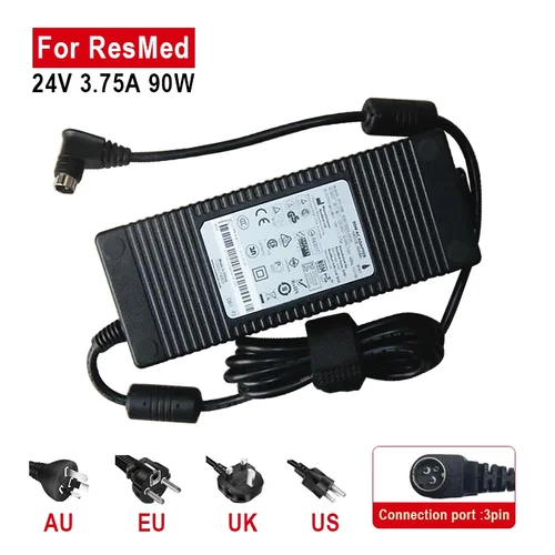 Imagen 2 del producto Para RESMED 24V 3.75A 90W R360-760(DA-90A24) R360-760 S9 IP21 IP22 Fuente de alimentación Cargador adaptador de CA