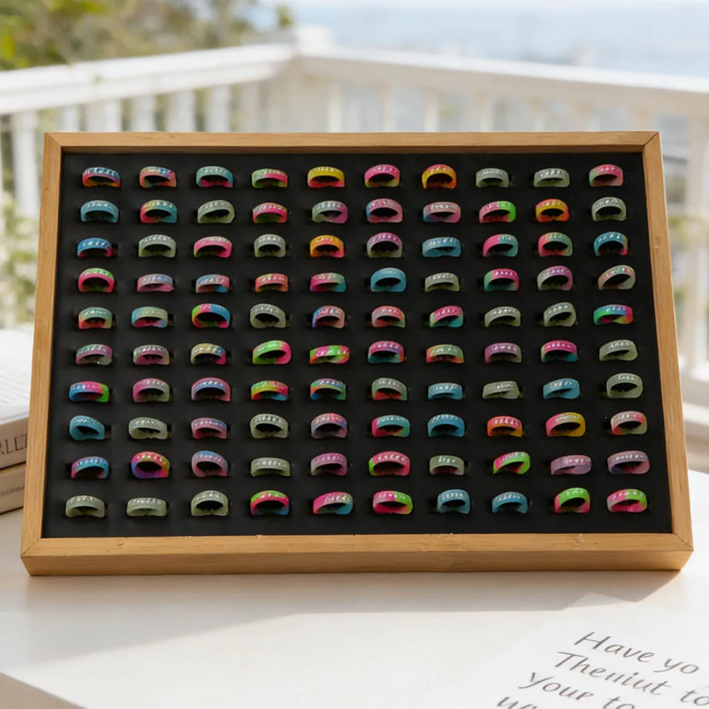 20/30/50/100Pcs/Lot Fashion Simple Sport Classic Multicolor Silicone Rings For Men Women's Daily Outdoor Wear Jewelry Party Gift